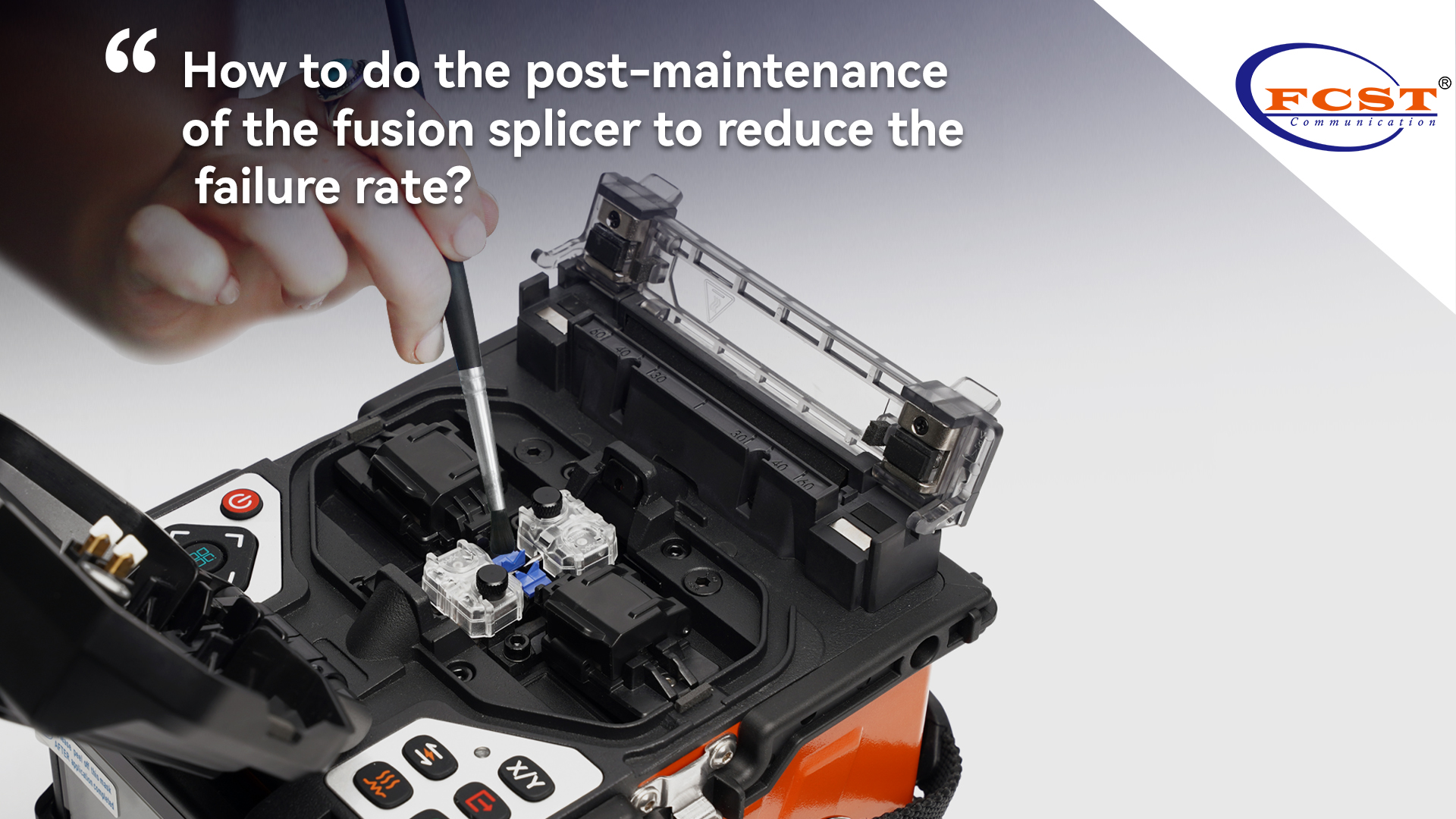 How to do the post-maintenance of the fusion splicer to reduce the failure rate?