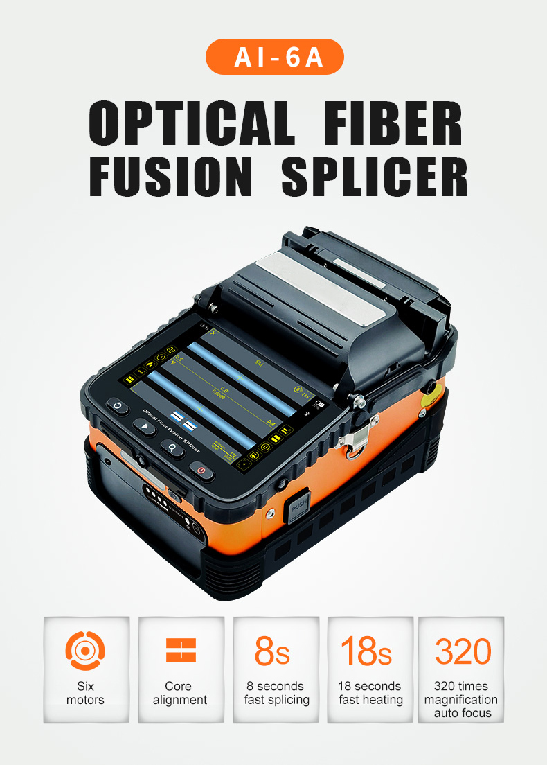 AI-6A máquina de fusión fibra óptica